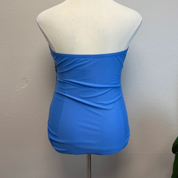J. Crew Royal Blue Strapless One Piece Swimsuit - Size 18 - Picture 3 of 4